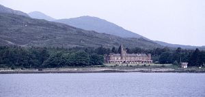 Kinloch Castle from Loch Scresort 9KB